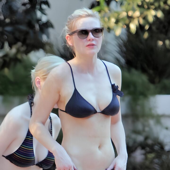 Kirsten Dunst Black Bikini