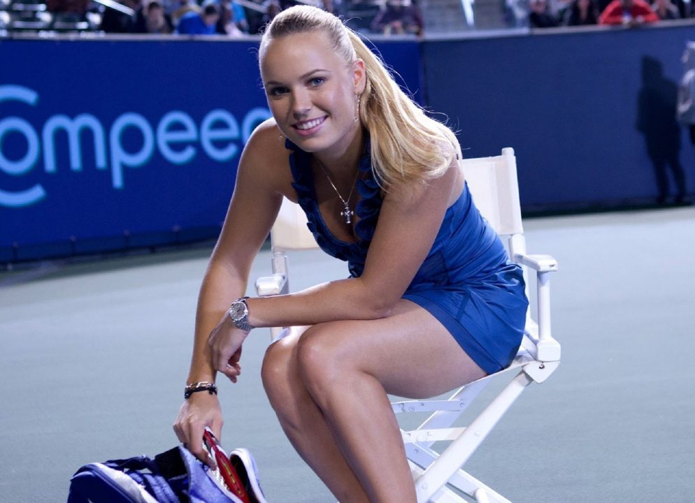 Caroline Wozniacki Blue Dress