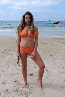 Imogen Thomas Orange Bikini Photos