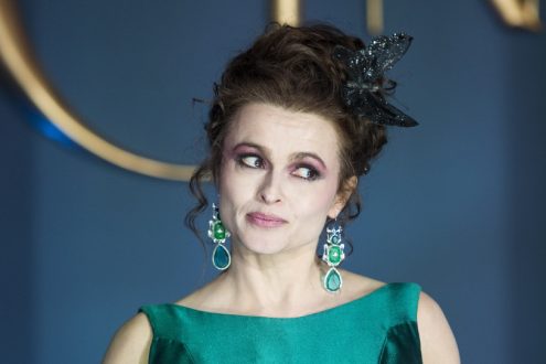 Helena Bonham Carter Green Dress