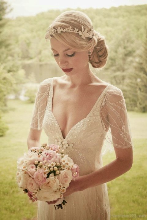 Beautiful Vintage Wedding Hairstyle