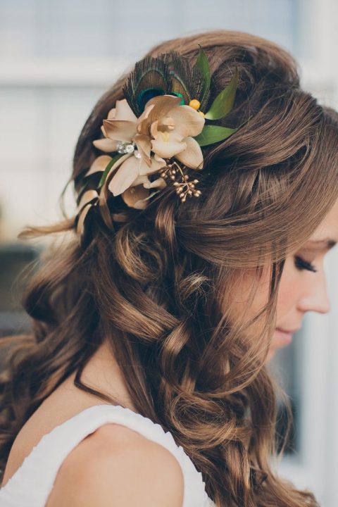 Gorgeous Wedding Hairstyle With Flower