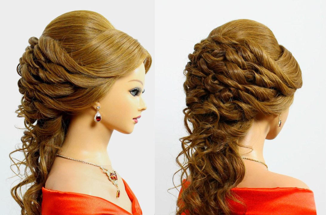 Wedding prom hairstyle for long hair