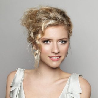 blonde chic bridal hair