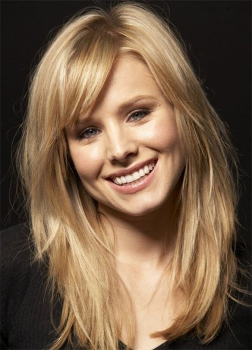 Blonde layered hairstyle