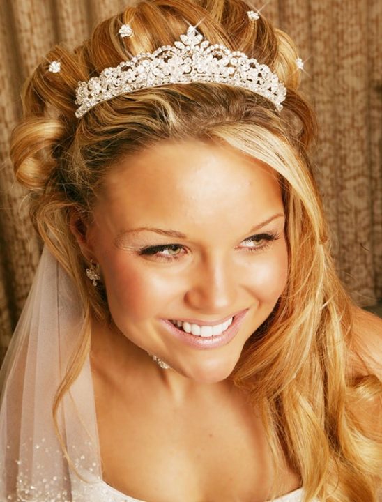 blonde long bridal hair