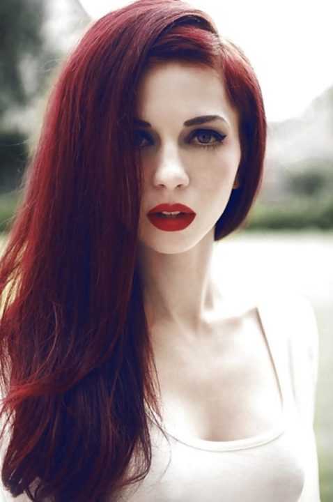 long red hair