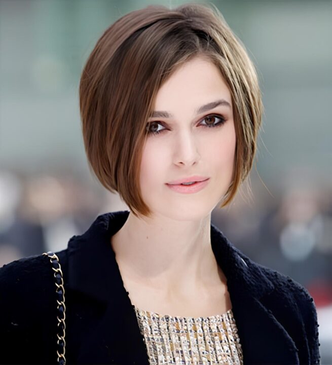 short straight hairstyle