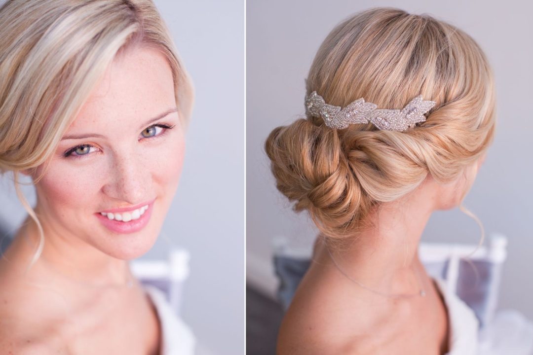 updo wedding hairstyle for vintage brides