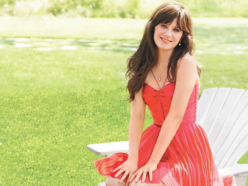 Zooey Deschanel Red Dress