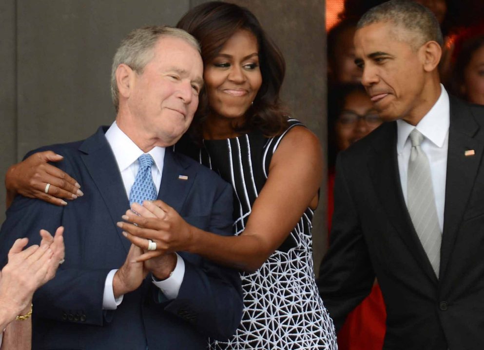 George Bush and Barack Obama