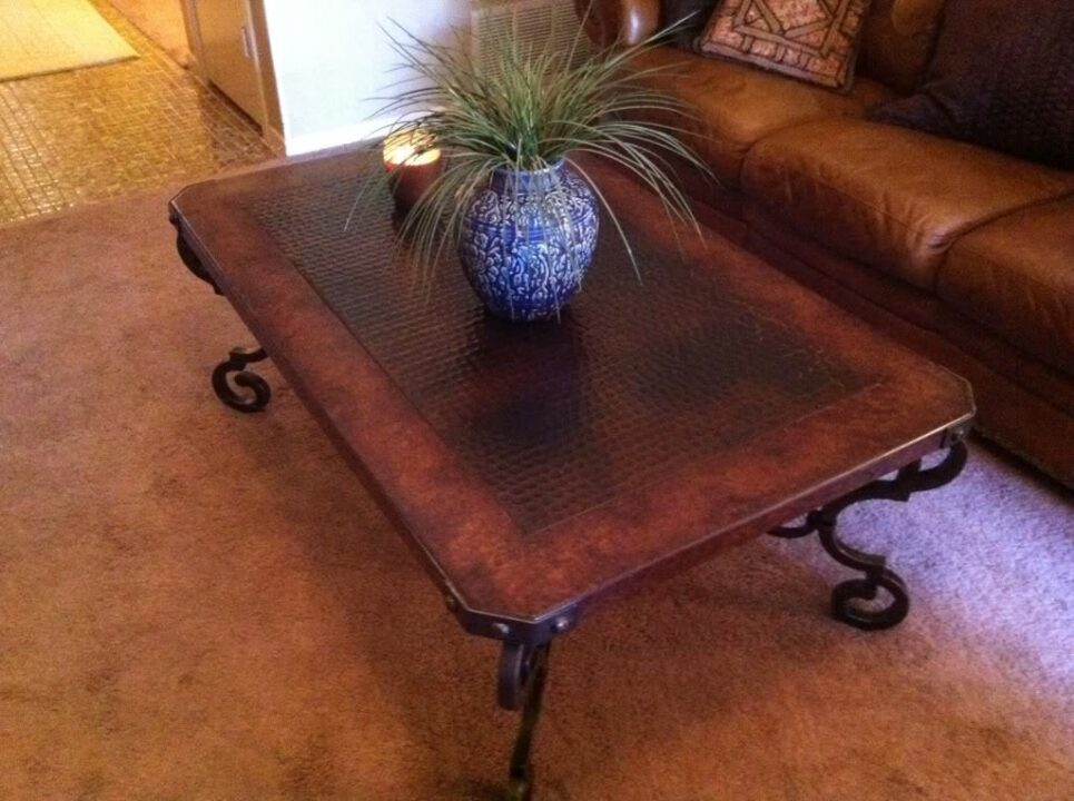 Hammered Copper Coffee Table