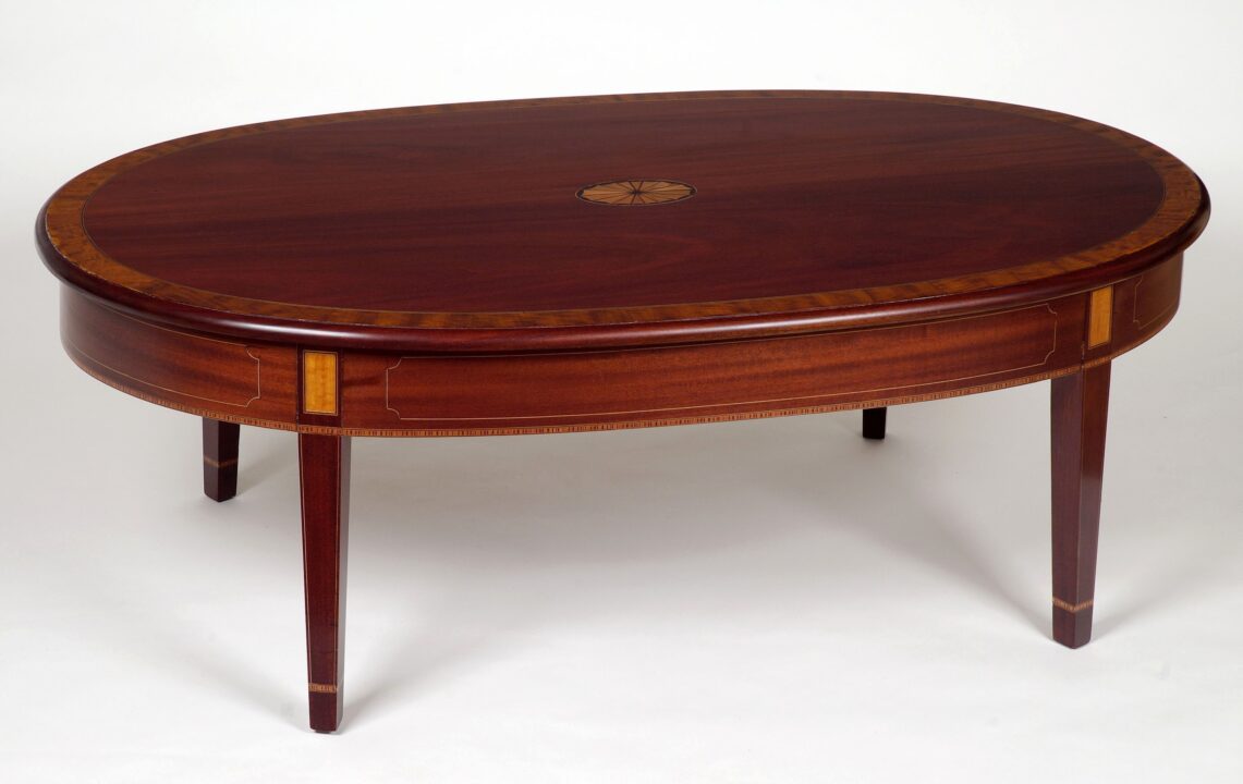 Oval Mahogany Coffee Table