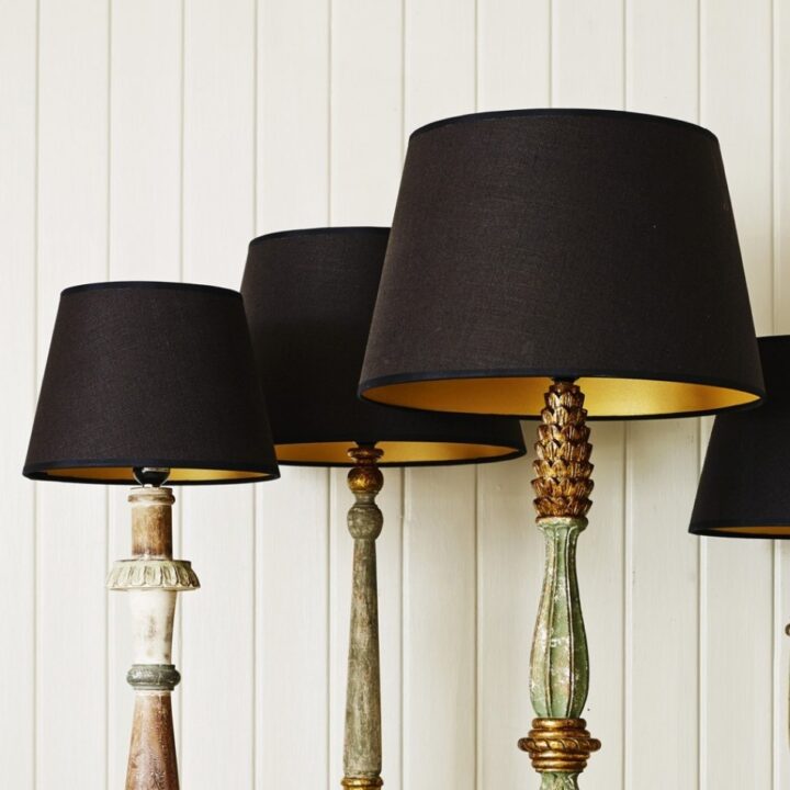 Black lampshades