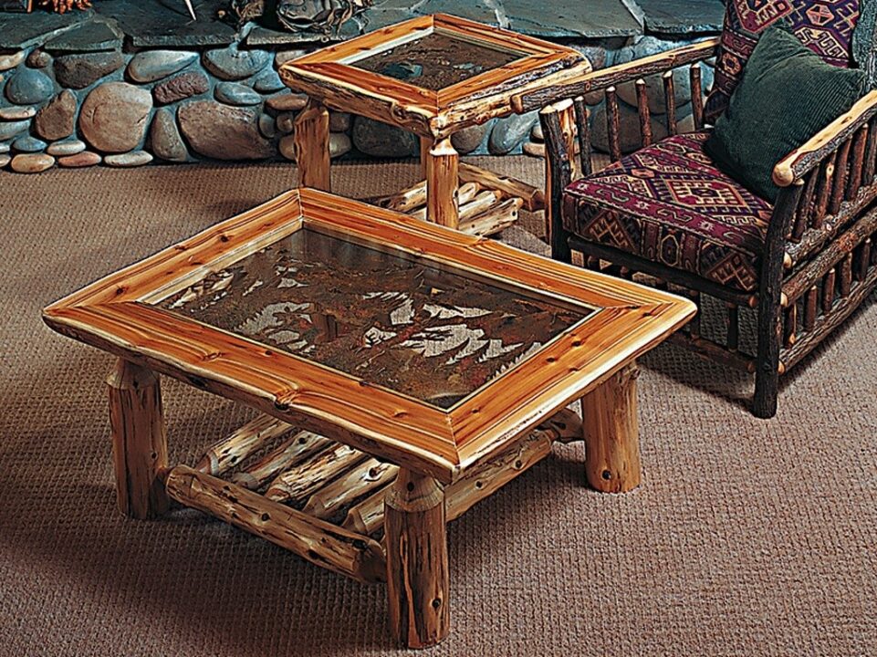 Log Coffee Table Decor