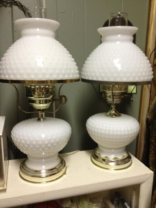 Milk glass floor lamps