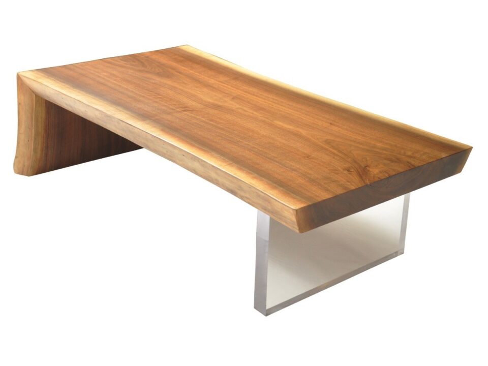 Raw Wood Slab Coffee Table