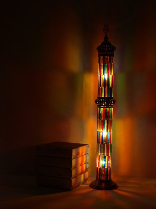 Stained glass reading floor lamps
