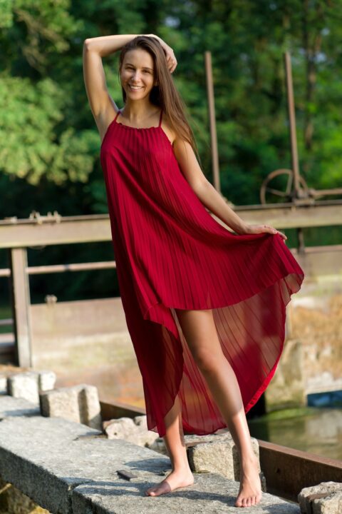 Jessica Albanka Red Dress