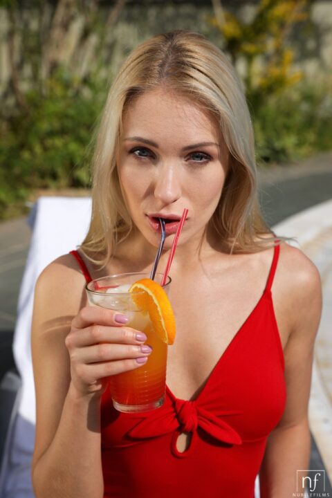 Angelika Grays Red Dress