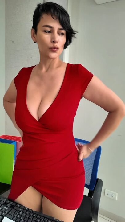 Nanda Reyes Red Dress
