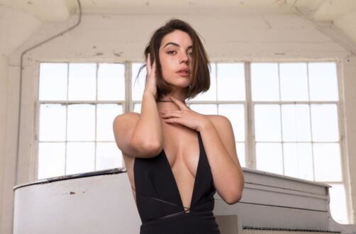 Adelaide Kane Black Dress