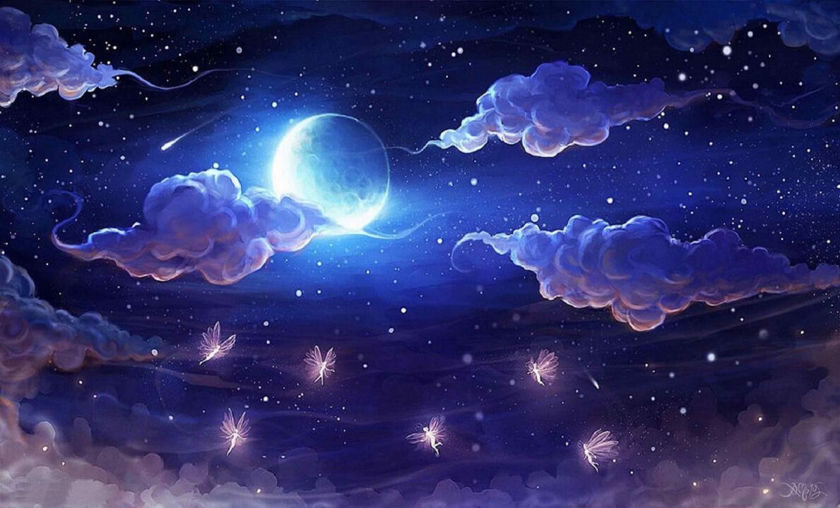 Night Sky Moon Wallpapers for Laptop